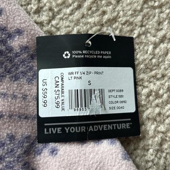 Eddie Bauer Fleece 1/4 Zip pullover small new - Picture 3 of 3